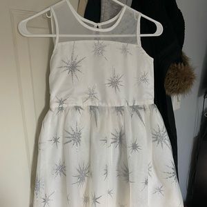 Girls formal snowflake print dress